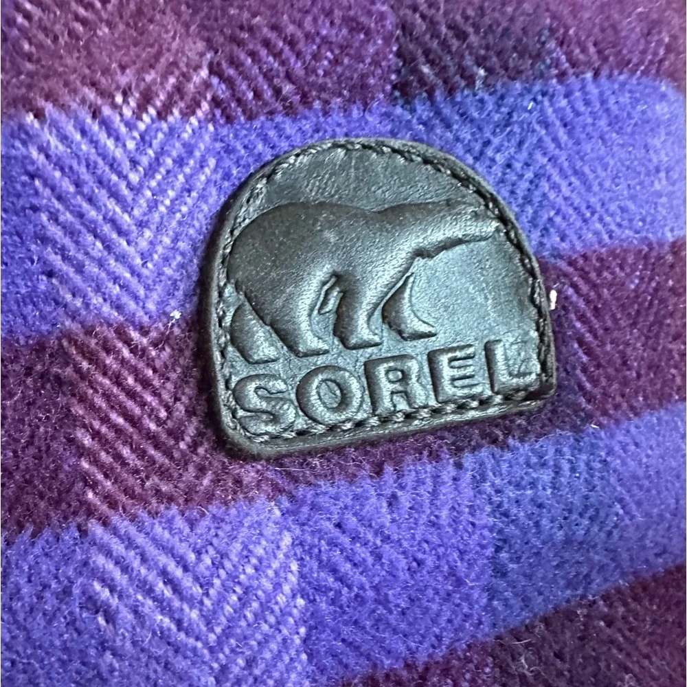 Sorel Purple Plaid Winter Rain Boots
